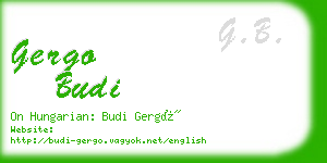 gergo budi business card